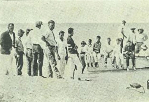 Teddy Roosevelt (far right) with boys of the Snyder School