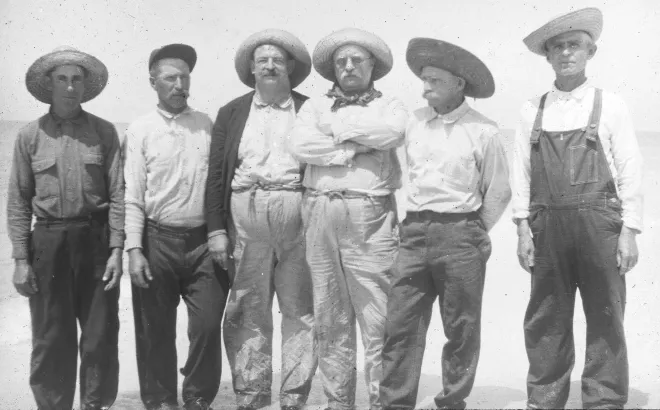 Teddy Roosevelt and his Devil Fish hunting crew