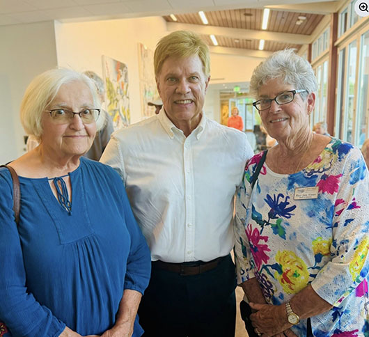 CIHS Directors, Betty Anholt and Mary Jane Vinson with Sam Koltinsky